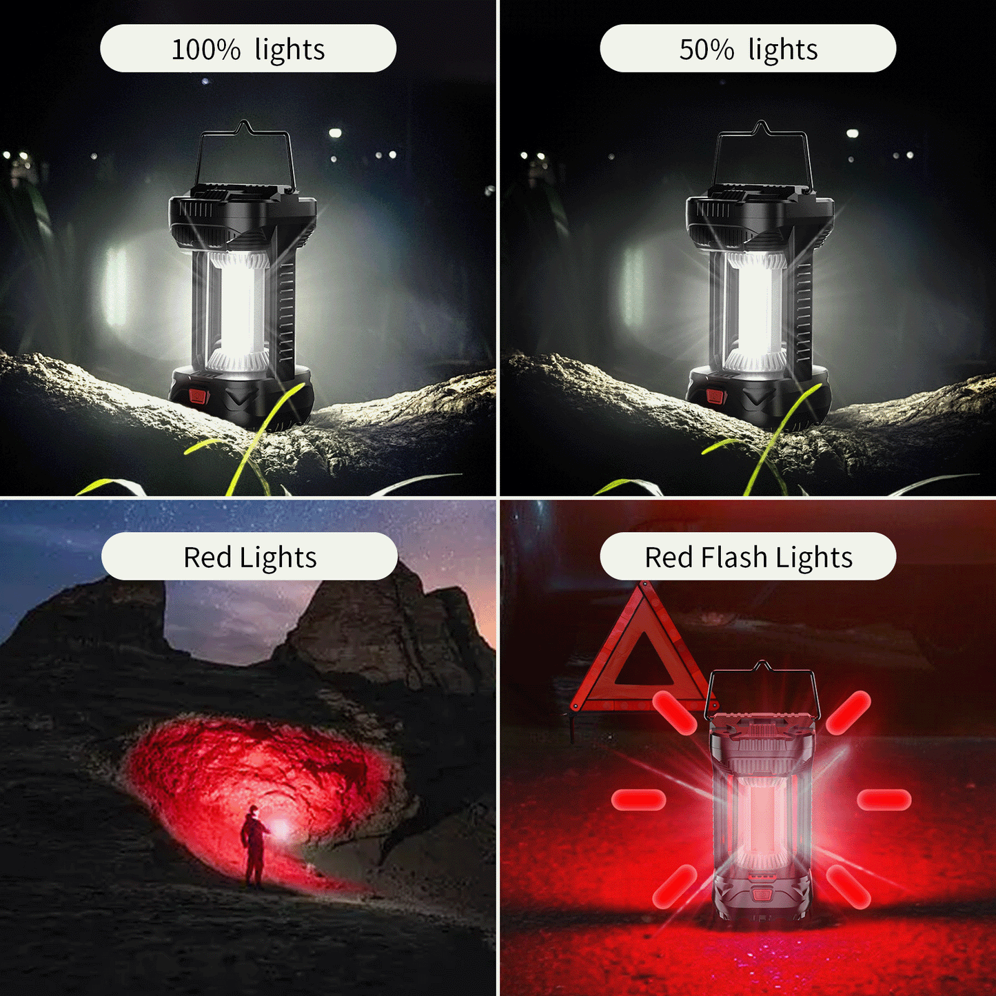 AlpsWolf V310 Camping Lantern, 800LM Camping Lights with 4 Light Modes, 4600mAh Camping Lantern Rechargeable and Phone Charger, IPX4 Waterproof and Sturdy LED Lantern for Camping/Hiking/Fishing/Adventure