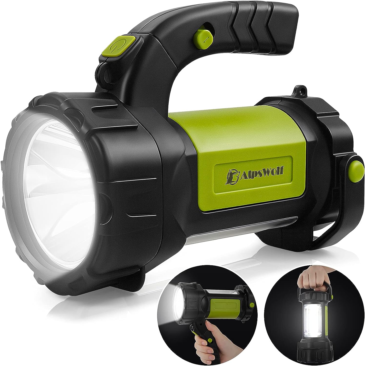Camping Lantern Rechargeable , Alpswolf Camping Flashlight 4000 Capacity  Power Bank,6 Modes, IPX4 Waterproof, Led Lantern Camping, Hiking, Outdoor