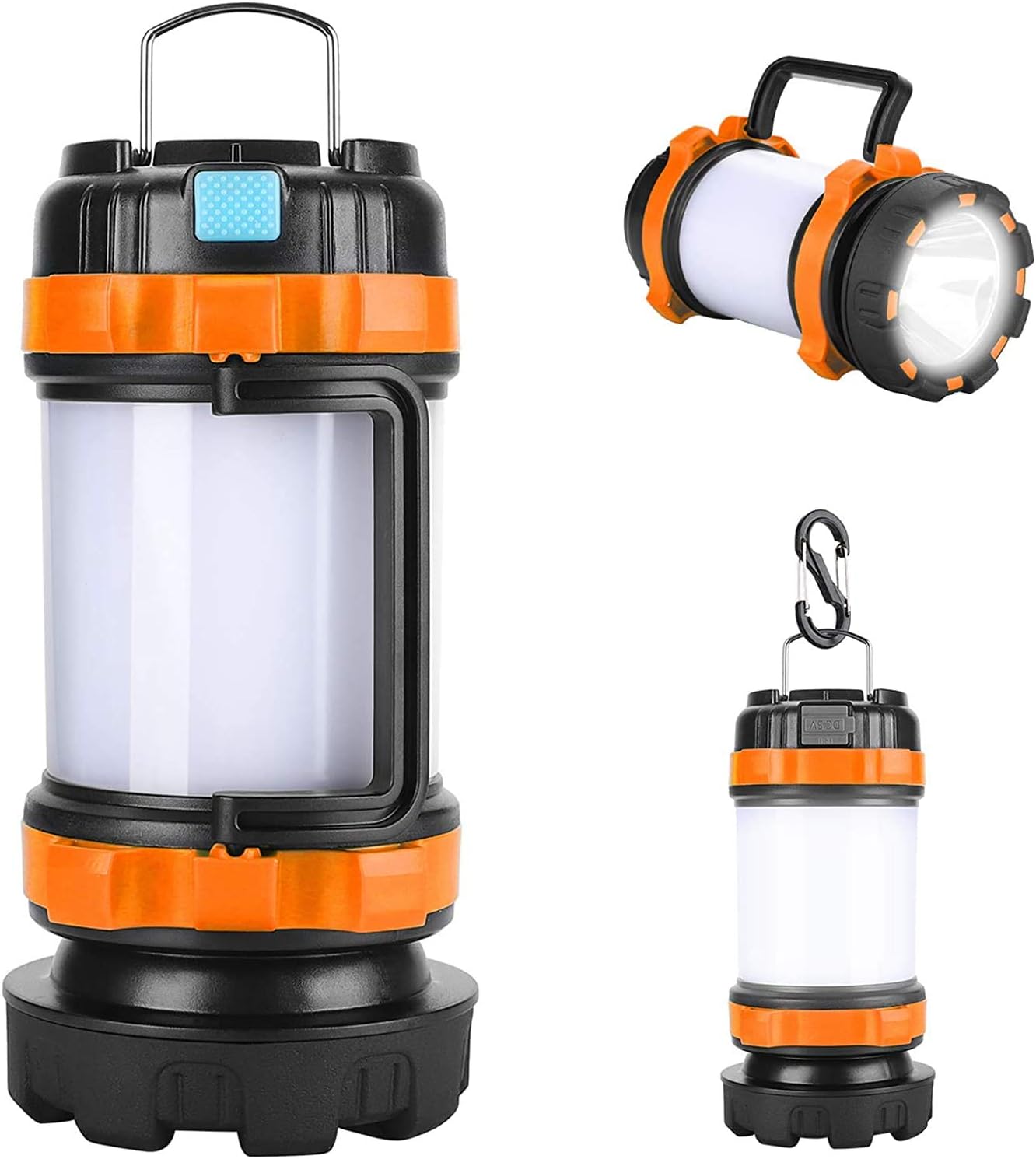 IODOO 10000mAh 4000Lm Flashlight Portable LED Camping Lantern Rechargeable Light 30W with Magnet, Power Bank , Ipx4 Waterproof Tent Light Power